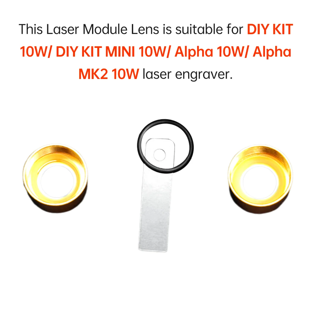 Algolaser 2PCS ALML10 10W 10mm Window Lens Laser Head Replacement for DIY KIT DIY KIT MINI 10W/ Alpha 10W/ Alpha MK2 10W