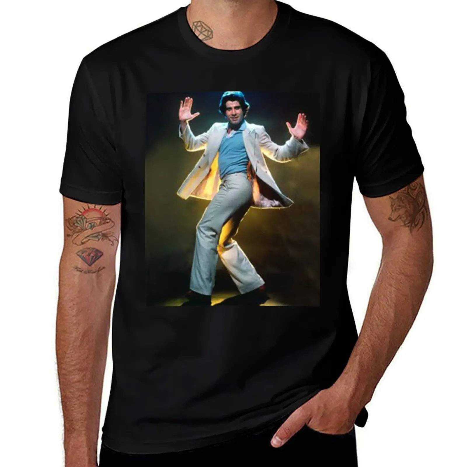 

John Travolta - Poster T-Shirt cotton t shirts man 100% anime t shirts oversize printed t shirts for man T-Shirt