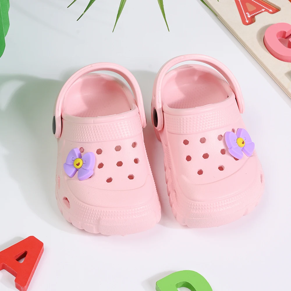 

Summer Kids Sandals Soft Anti-Skid Children's Hole Slippers Cartoon Baby Shoes for Boys And Girls Sandy Beach Style