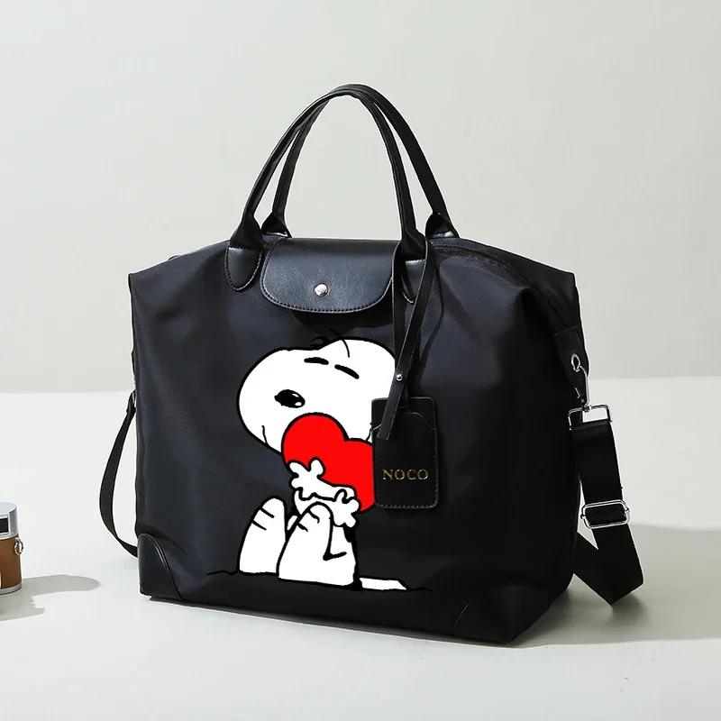 Snoopy กระเป๋าสะพายไหล่แฟชั่นความจุขนาดใหญ่กระเป๋าออกกําลังกายแบบพกพาสาวกันน้ําว่ายน้ํากีฬากลางแจ้งเดินป่าตั้งแคมป์กระเป๋าถือ