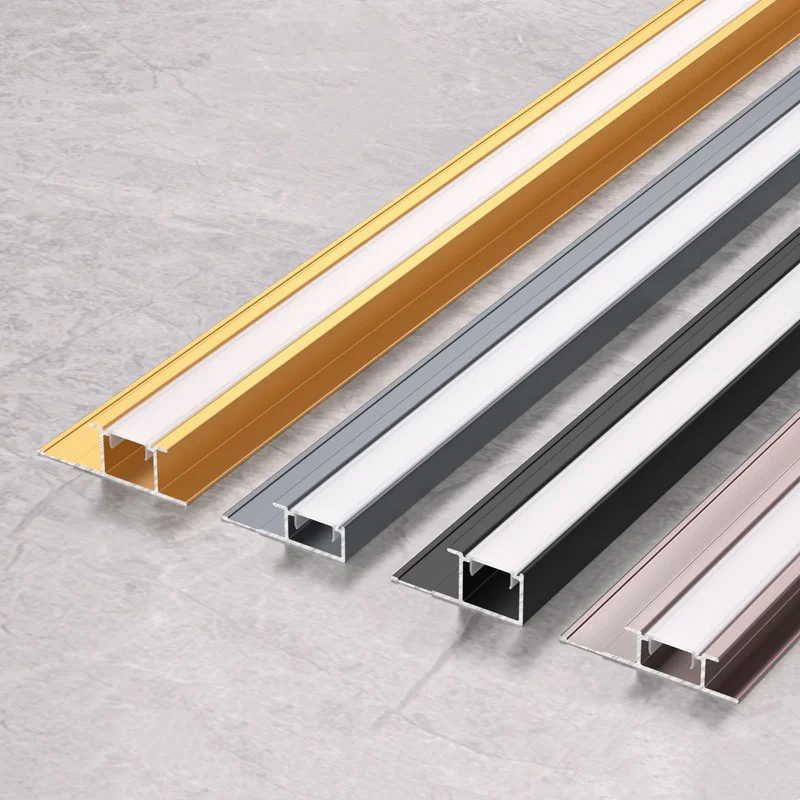 H-shape Aluminum LED Channel Trim 5/8mm Wall Panel Strip Profile Wainscot Skirting Decor Bar Light With PC Diffuser Cover