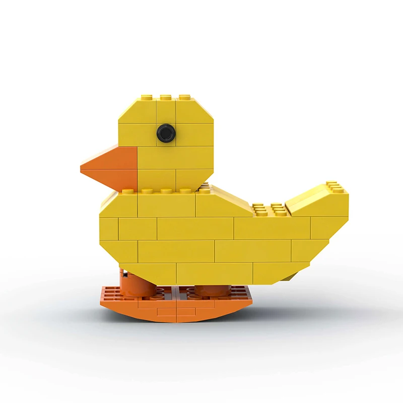 Moc Schattige Dieren Gele Eend Bouwstenen Set Eendje Educatieve Bouwstenen Model Kinderen Speelgoed Kerstcadeaus Jongens Meisjes