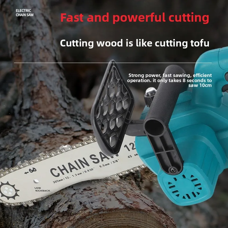 High Power Cordless Lithium Chainsaw, Handheld Rechargeable Wood Cutter for Home Logging & Firewood Cutting
