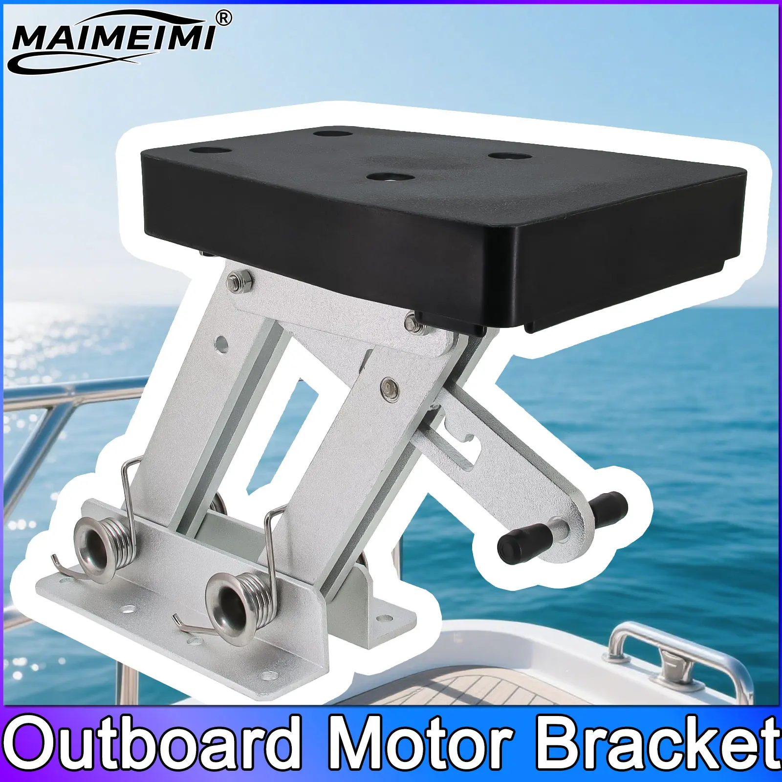 2-Takt-Außenbordmotorhalterung Kicker für Boot, Außenbordmotorhalterung aus Edelstahl 304, bis zu 7,5 PS – 20 PS, Bootszubehör