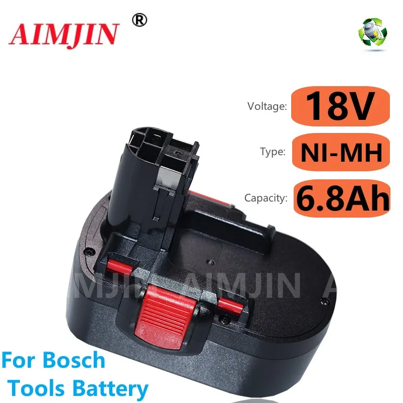 

New Original for Bosch 18V 6.8Ah BAT025 Rechargeable Battery Ni-MH Power Tools Bateria for Drill GSB 18 VE-2, PSR 18VE, BAT026