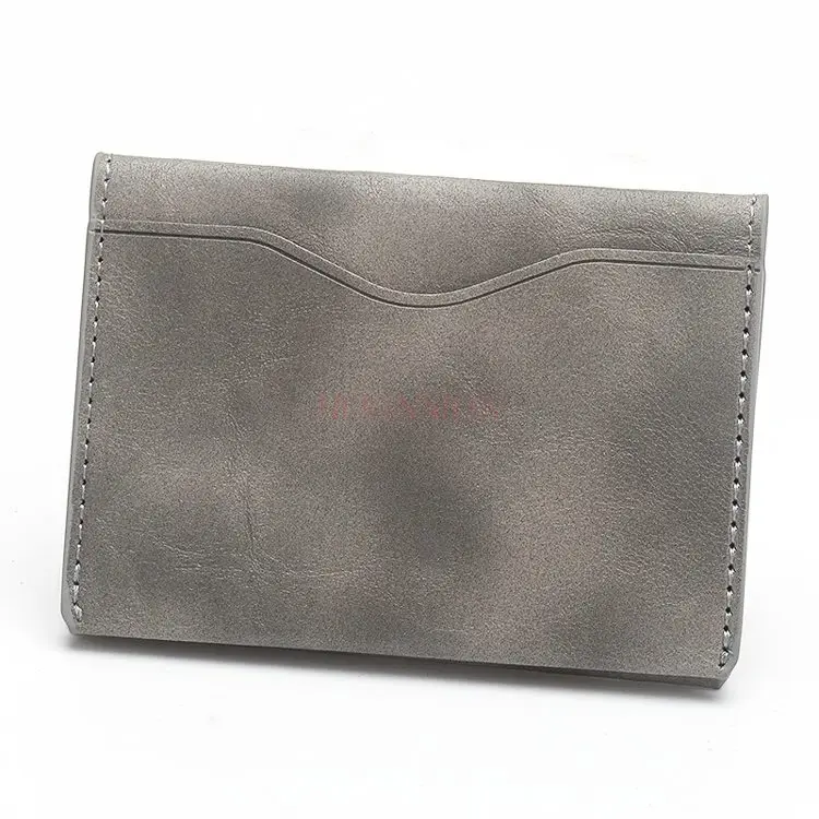 قطعة واحدة من حامل بطاقات العمل الجلدية السميكة مع 3 فتحات للبطاقات، وحقيبة بطاقات بنكية خفيفة الوزن ومحمولة