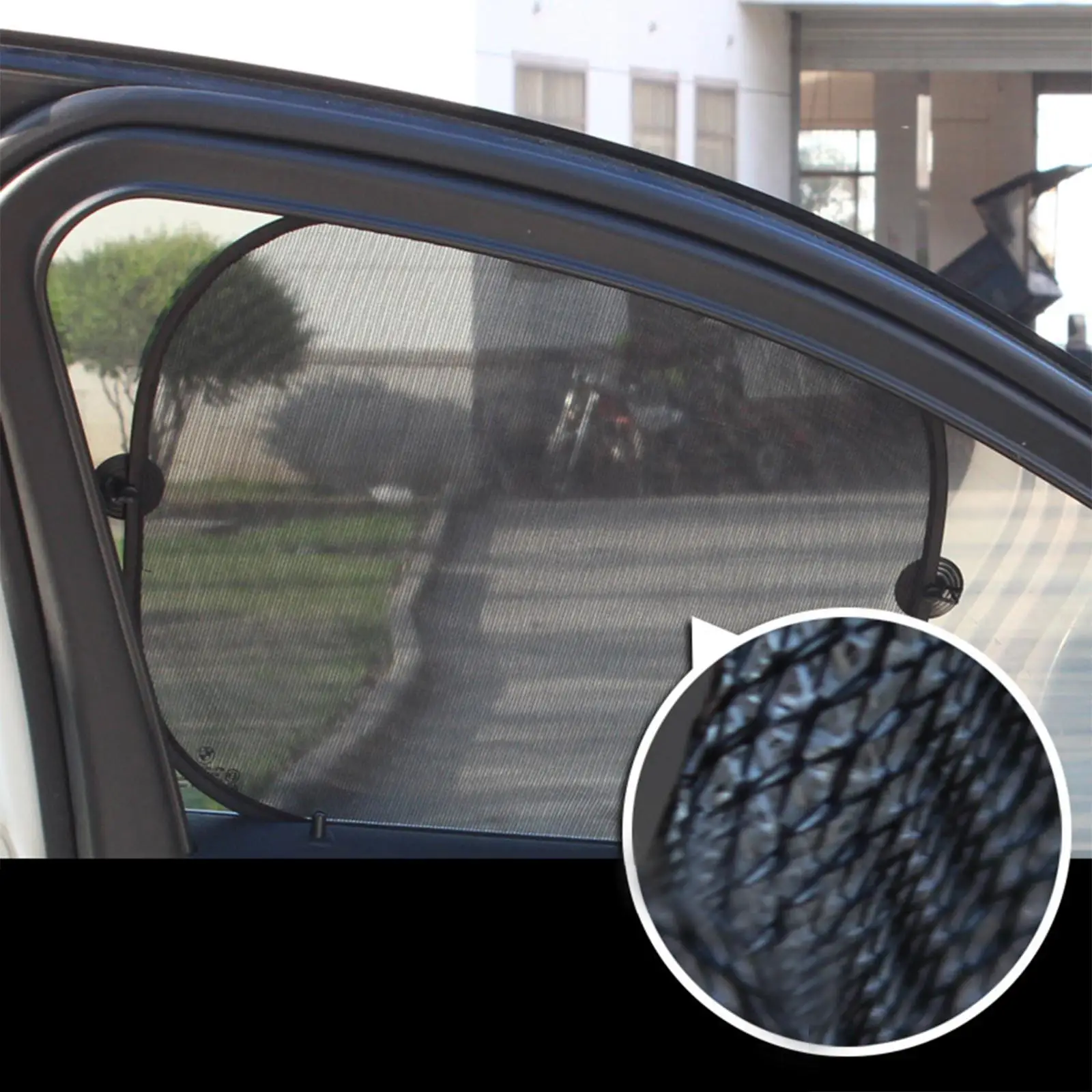 Car Side Window Mesh Screens Net Car Sun Shade Durable Sun Glare Protection for Your Passengers Universal including Suction Cups