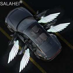 Universal 2pcs Car Angel Wings Welcome Light Car Door LED Projector Lamp Atmosphere Dream Fly Projection Shadow Decorative Bulbs