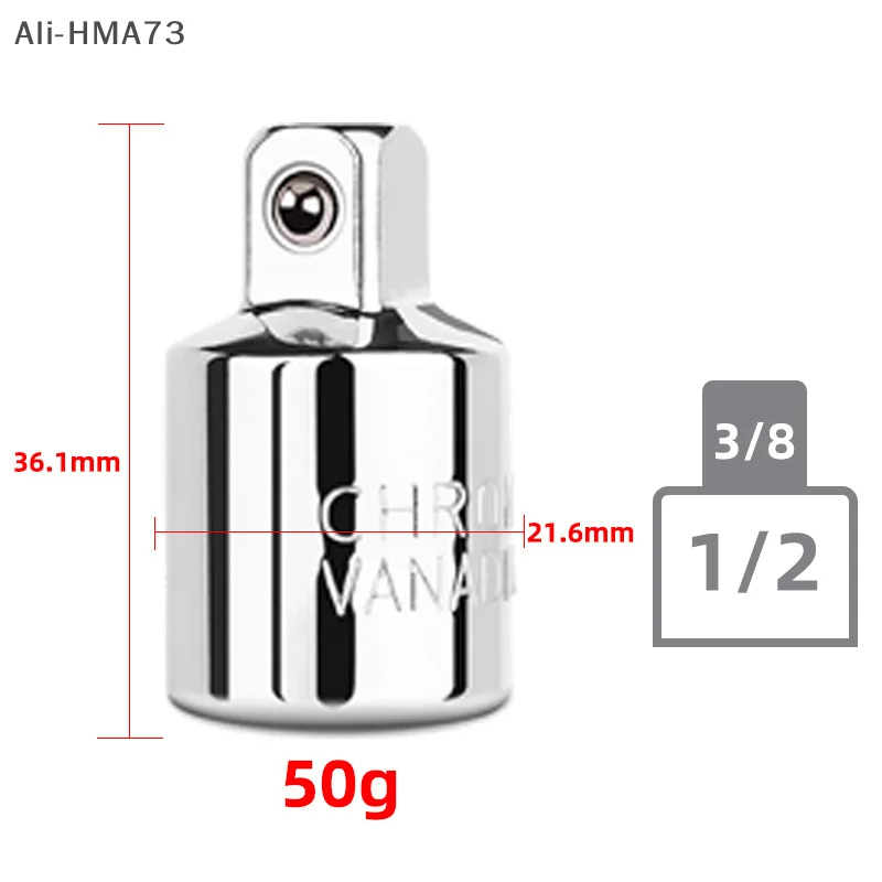 

Steel Ratchet Wrench 1/4" 3/8" 1/2" Socket Converter Sleeve Head Adapter Chrome Vanadium Sleeve Drive Wrench Transform Joint