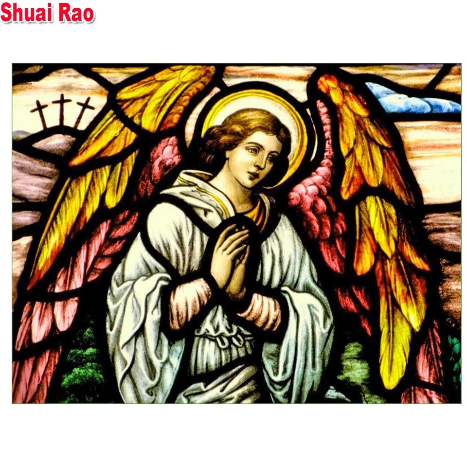 Arcanjel gabriel diamante mosaico, pintura diamante quadrado completo/redondo bordado asas de anjo ícone religião,