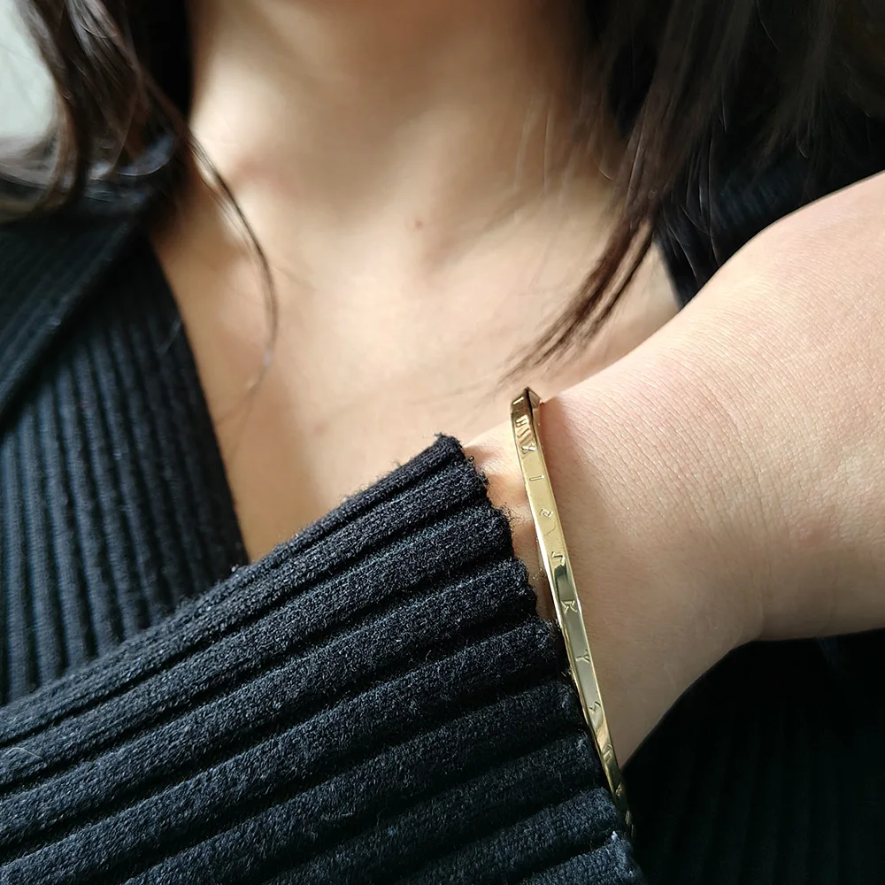 

Retro Ancient Egyptian text stainless steel bracelet High quality waterproof jewelry,wedding party accessories Gifts for friends