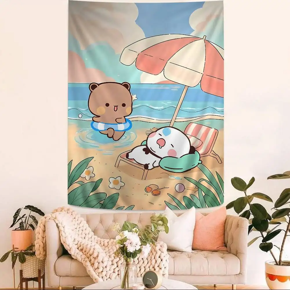 BuBu And DuDu Hanging Bohemian Tapestry Bohemian Wall Tapestries Mandala Kawaii Room Decor