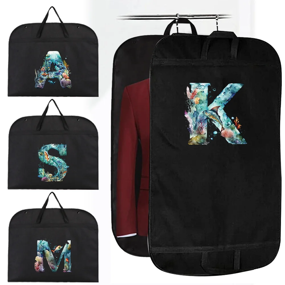 

Clothing Storage Pack Hanging Organizing Bag Fish Letter Series Travel Enclosed Zipper Bags Foldable Clothing Cover