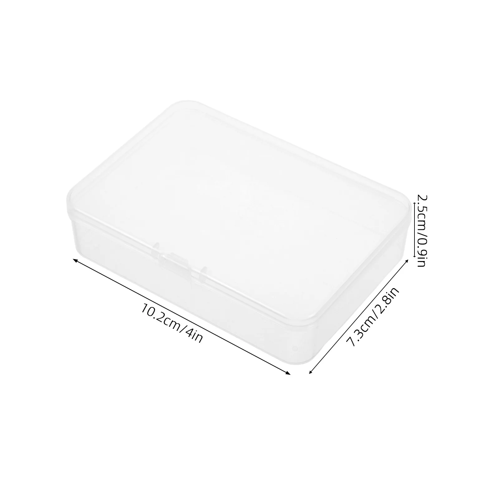 10pcs Clear Plastic Playing Card Cases 4x3 Inch Snap-Close Trading Card Storage Box for Gaming & Board Games