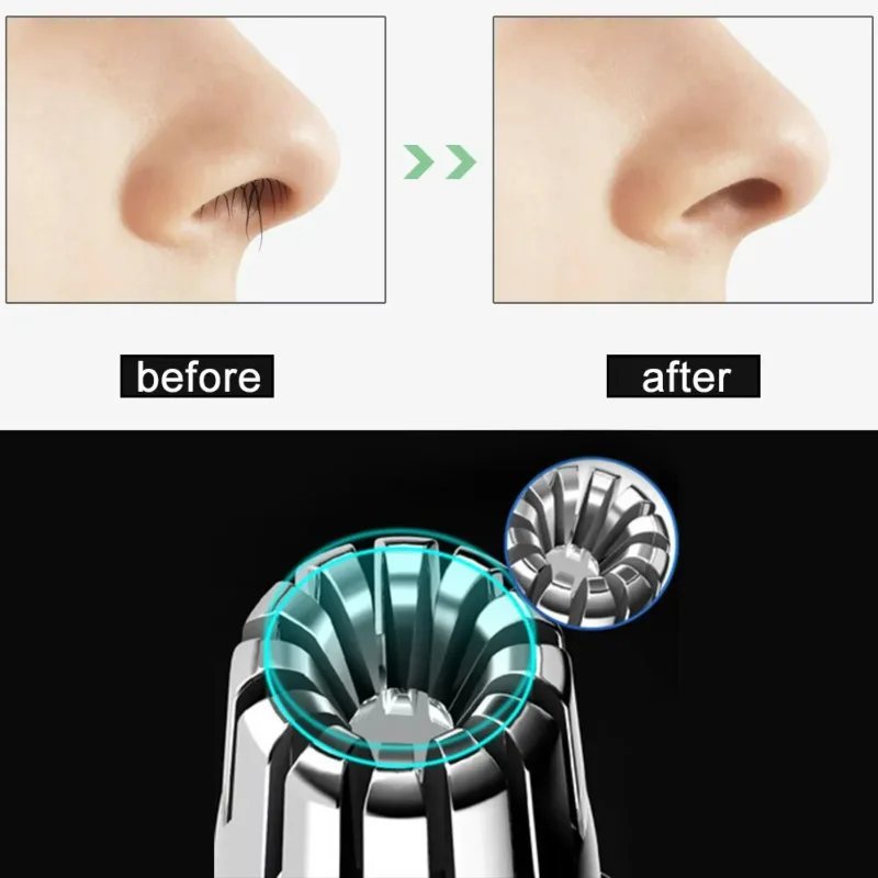 Триммер для волос в носу, ручной триммер для волос в носу из нержавеющей стали, бритва для волос в носу, моющийся триммер для волос в носу и ушах