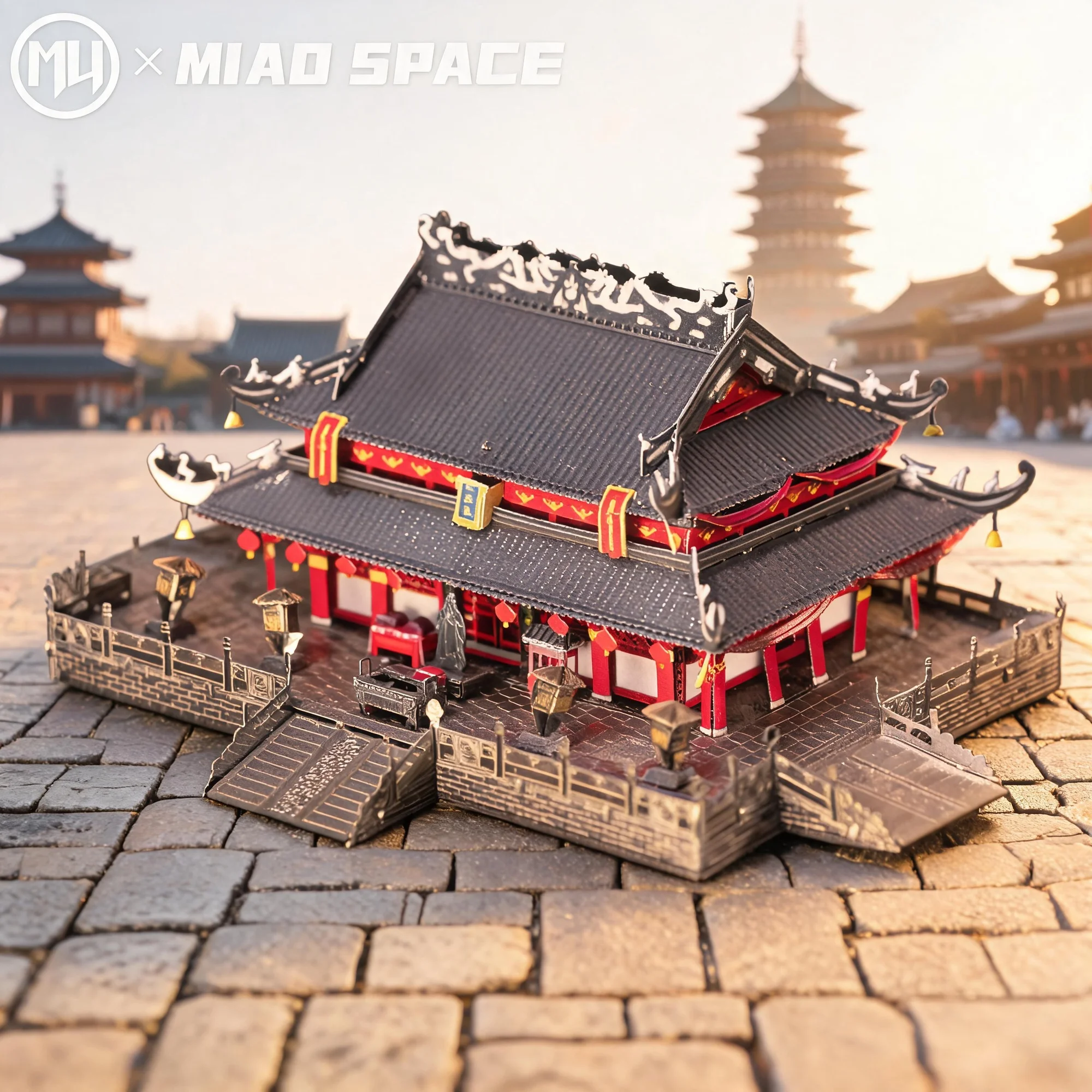 ARTYIMO Confucius Temple 3D Metal Puzzle DIY Assembly Kit, Brain Teaser, Desk Decor, Christmas Halloween Birthday Gift