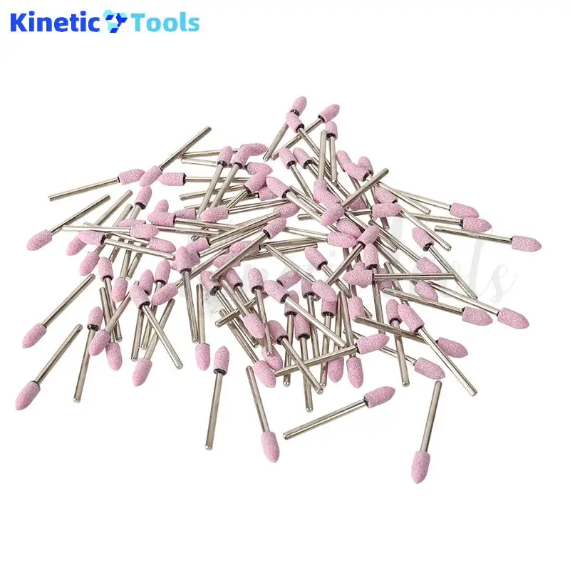 100pcs/set Drill Grinding Head Tool Assorted Ceramic Mounted Point For Dremel Mini Drill Rotary Tools Abrasive Mounted Stone 6mm