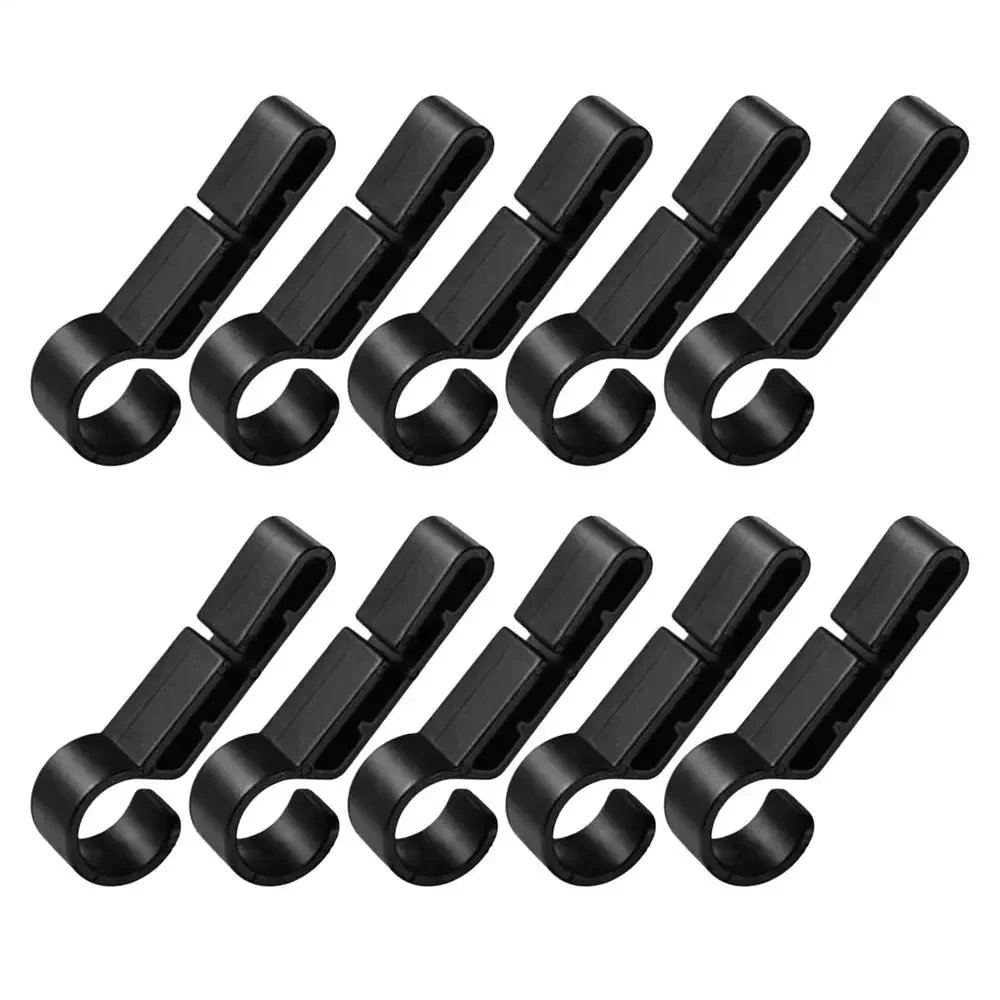 10 Stück Kunststoff-Helmclips, Befestigungsklammern für Stirnlampen, schwarzes Set, rutschfeste Stirnlampen-Halterung, Schutzhelm-Haken, Outdoor-Werkzeuge – Detail 11