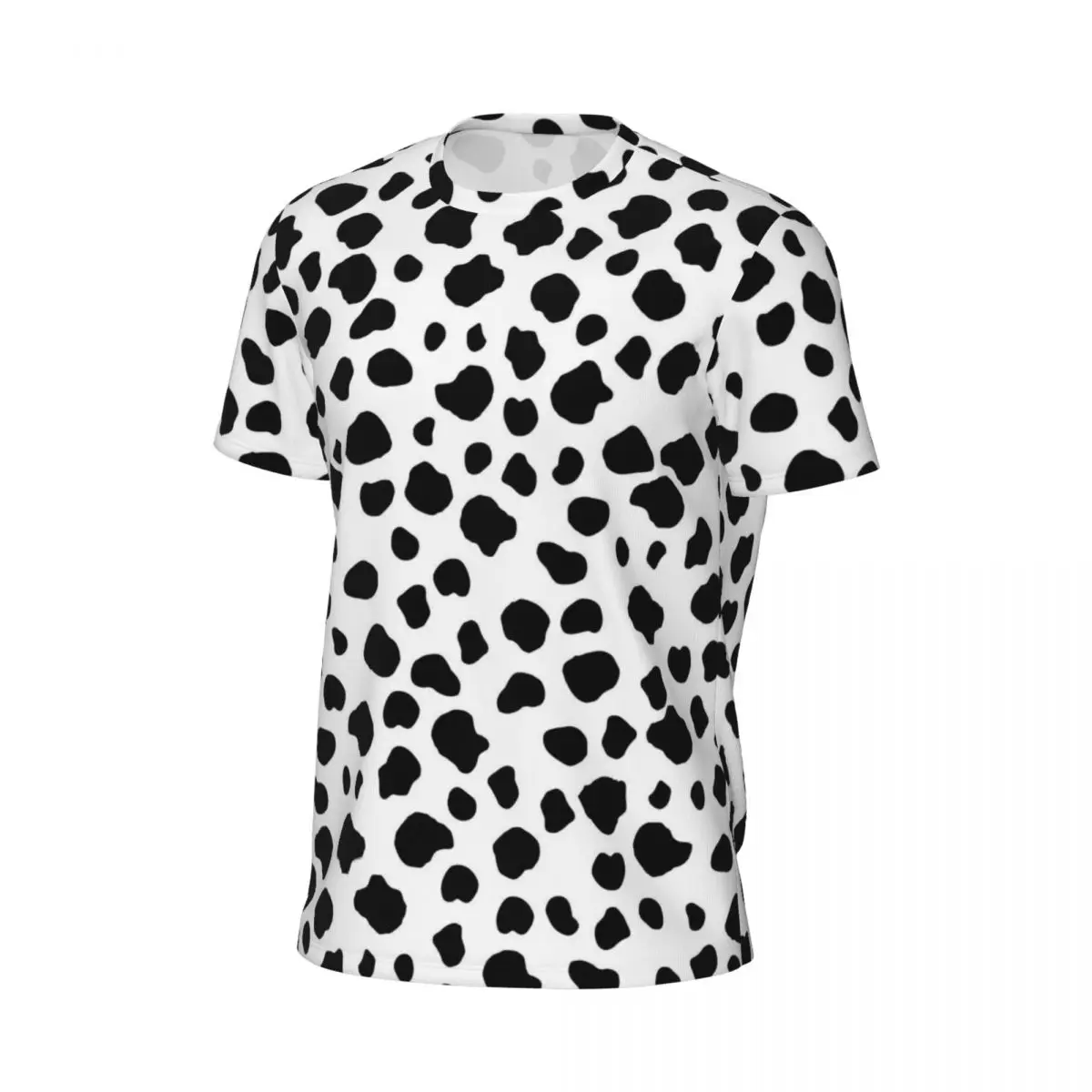 Dalmatian Running T Shirt Black Spots Print Fashion T-Shirts Men Vintage Tshirt Summer Short Sleeves Design Top Tees