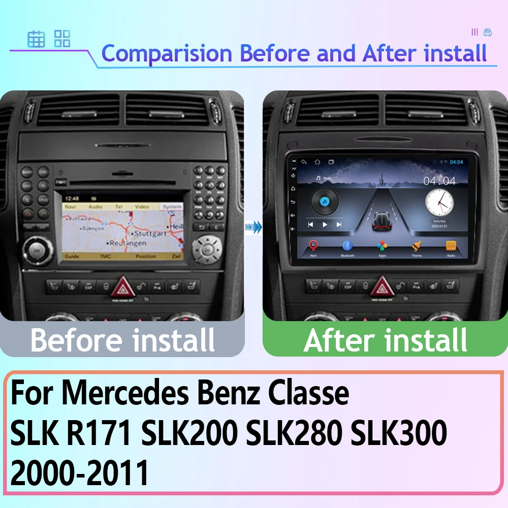 Android 13 For Mercedes Benz Classe SLK R171 SLK200 SLK280 SLK300 2000-2011 Lettore Video Multimediale Player Auto WIFI No 2din