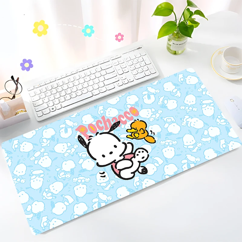 Large Gaming Mouse Pad Pochacco Mat Non-Slip Rubber Game Mouse Computer Keyboard Mats Pad table mat ground mat Sanrio Home Decor