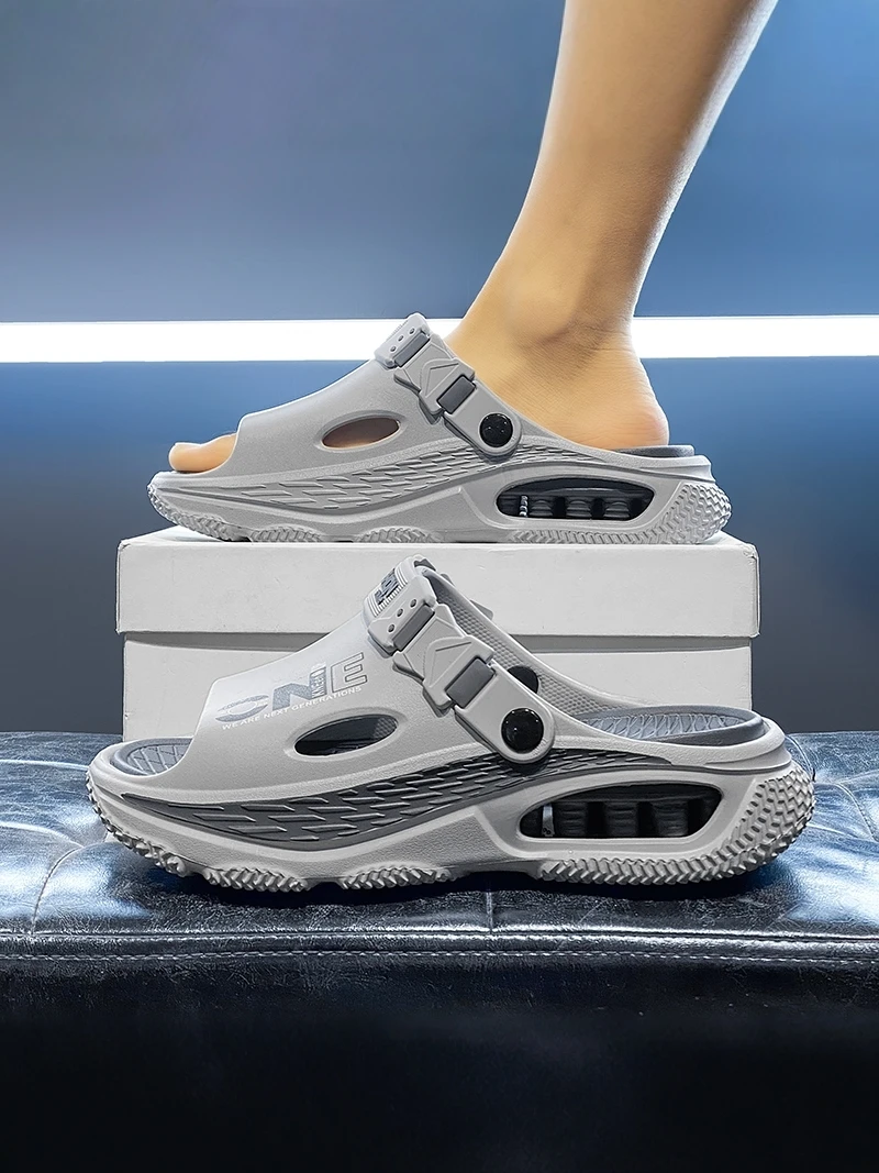 

Men's Summer Casual Sports Outdoor Beach Shoes Thick Bottom Anti-slip Driving Dual-use Slippers Comfortable Breathable EVA