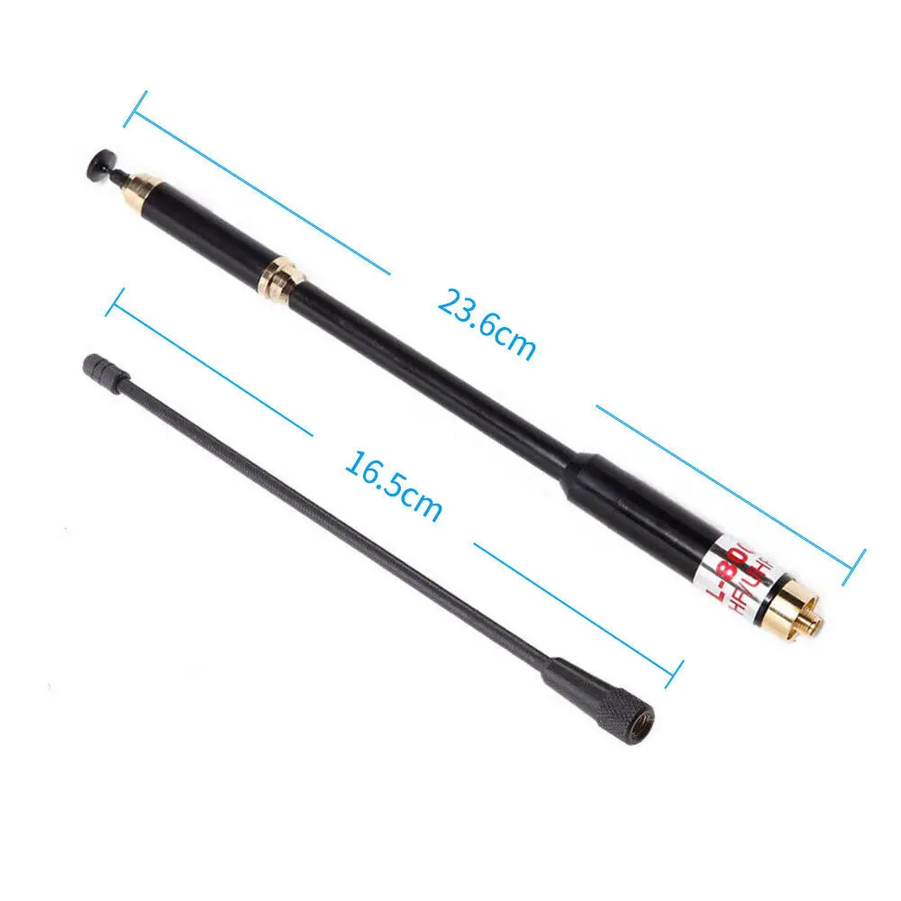 Imagem -05 - Walkie Talkie cs Antena Telescópica Tática Al800 Banda Dupla Vhf Uhf Sma-antena Fêmea Substituir para Baofeng Uv5r Uv-9r Rádio