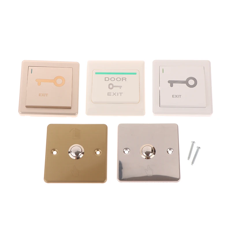 

1 шт. универсальный сменный пластиковый переключатель двери, кнопка выхода, 1NC выход, аварийный кнопочный переключатель, система контроля доступа