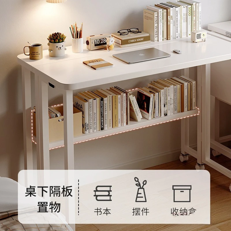 Folding desk Household removable computer desk Workbench Simple desk Student home study table Bedside table