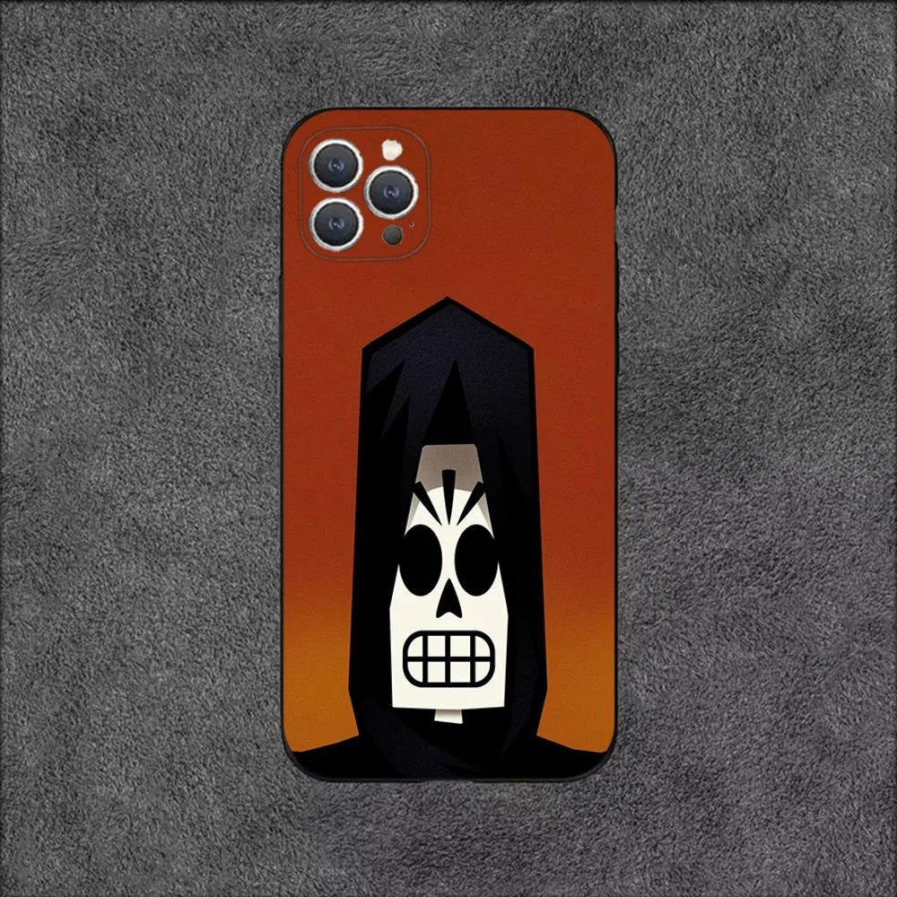 G-Grim Fandango Game  Phone Case For iPhone 15,14,13,12,11,Plus,Pro Max,XS,X,XR,SE,Mini,8,7 Soft Silicone Black Cover