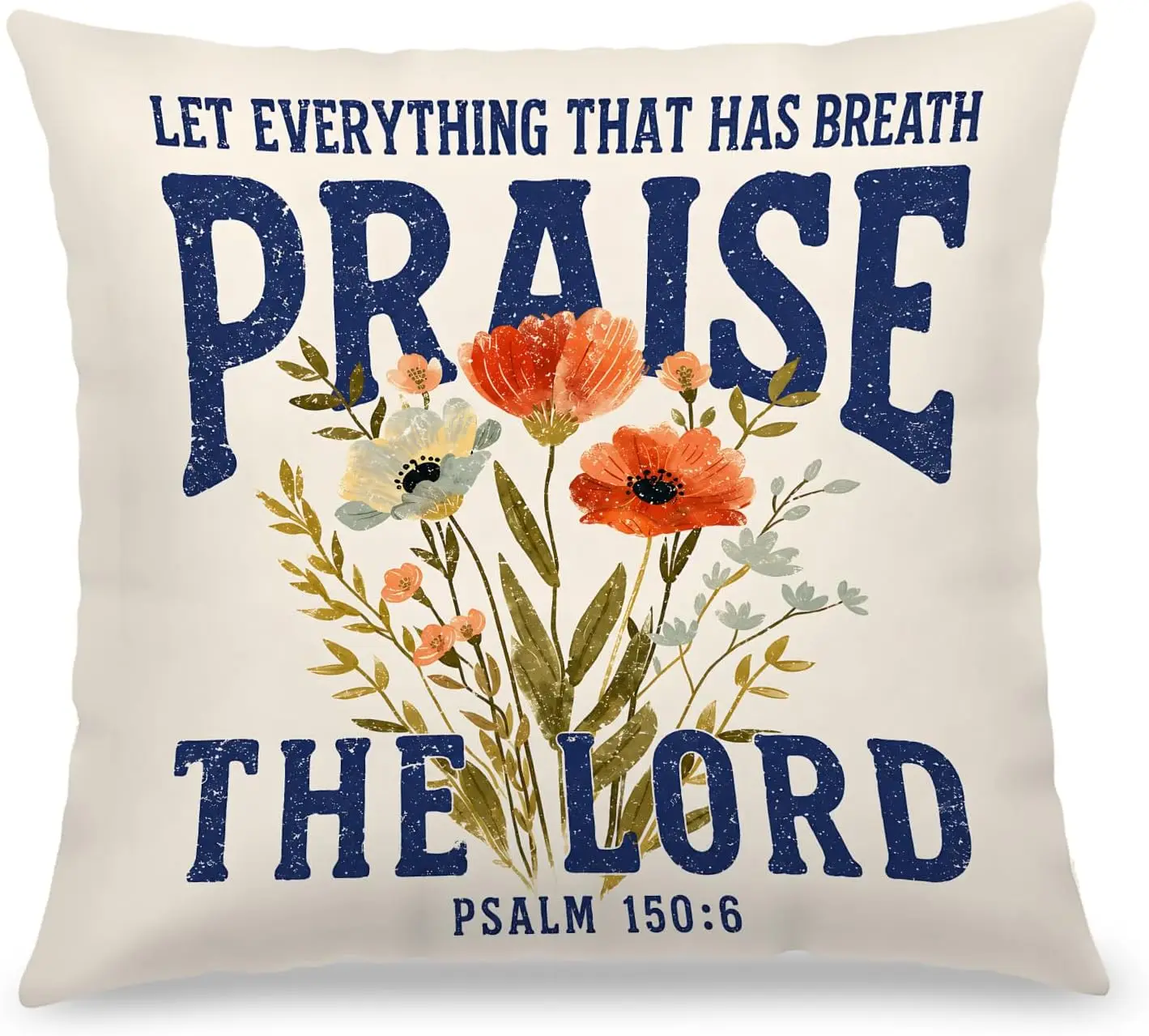 Inspirational Christian Scripture Pillow Covers Floral Botanical Bible Verse Home Decor Gift Throw Cushion
