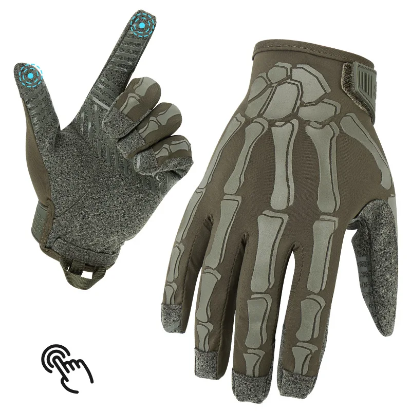 Touch Sceen Tactical Gloves Men's Paintball Shooting Airsoft Combat Bicycle Rubber Protective Anti-Skid Full Finger Gloves Women
