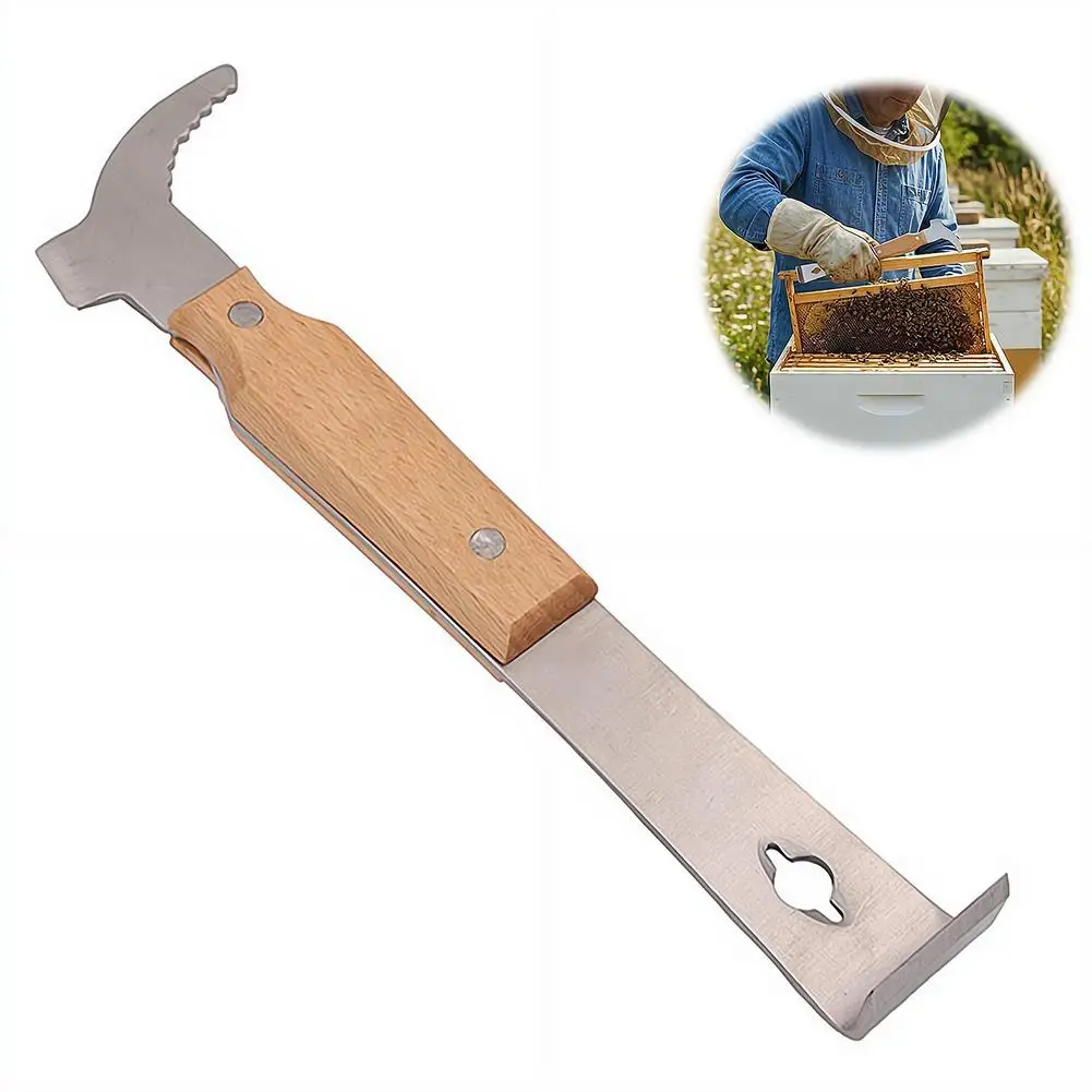 Stainless Steel Bee Hive Hook Scraper Multifunctional Beekeeping Hive Tool Hive Scraper Beekeeping Equipment Frame Cleaning Tool