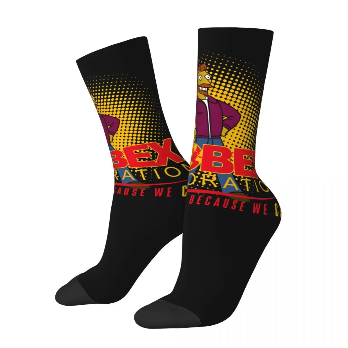 Funny Crazy compression Outstanding Sock for Men Hip Hop Harajuku Globex Happy Quality Pattern Printed Boys Crew Sock Casual