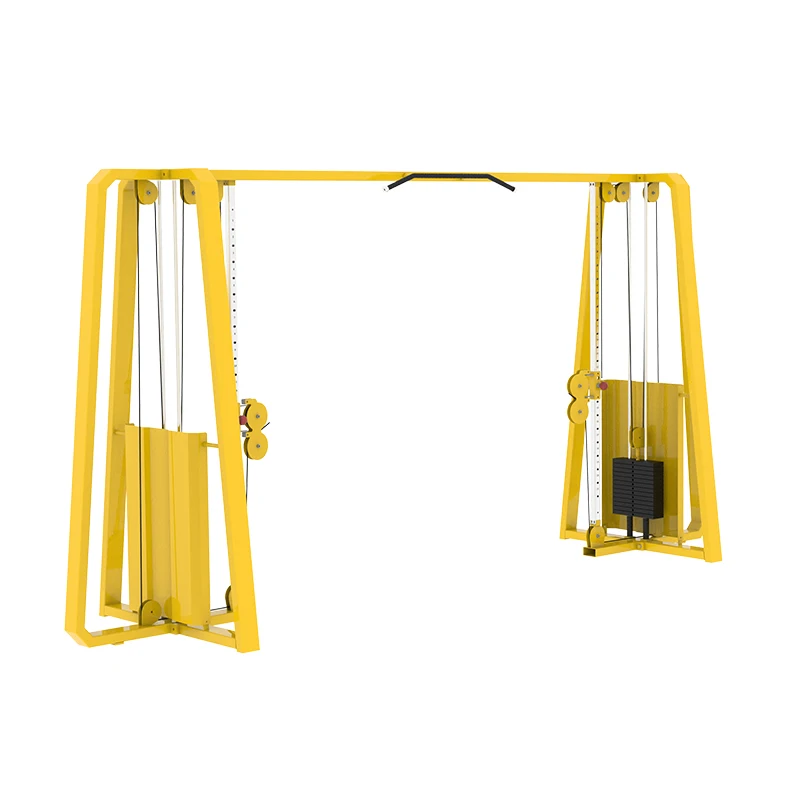 Dual-Cable Crossover Machine with Guard Plates Ergonomic Handles for Targeted Muscle Training