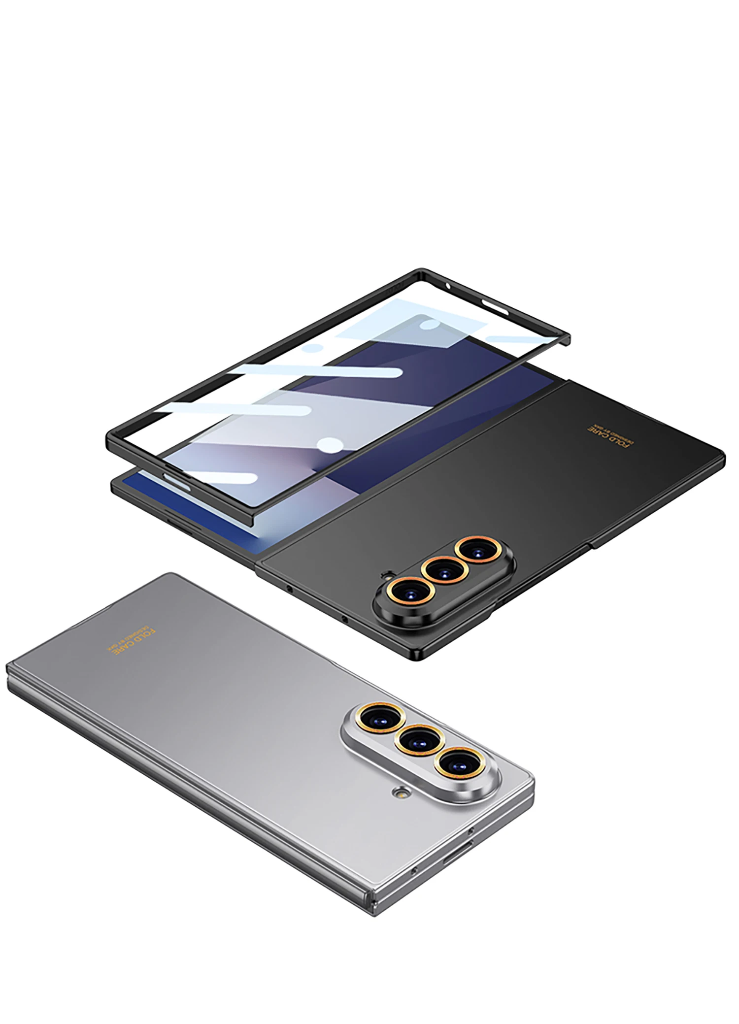 Luxuriöse, modische, ultradünne Hülle für Samsung Galaxy Z Fold 8 Ultra 7 6 5G mit Displayschutzfolie aus Glas, matte Schutzhülle – Detail 15