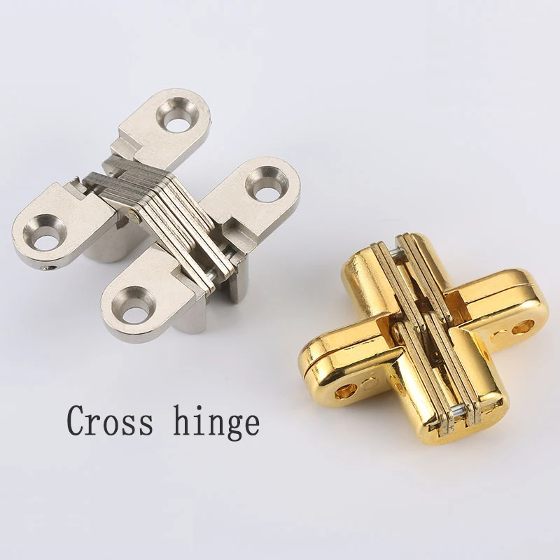 

1PCS Thickened Invisible Door Hinge Dining Table Folding Door Cross Hinge Light Universal Door And Window Furniture