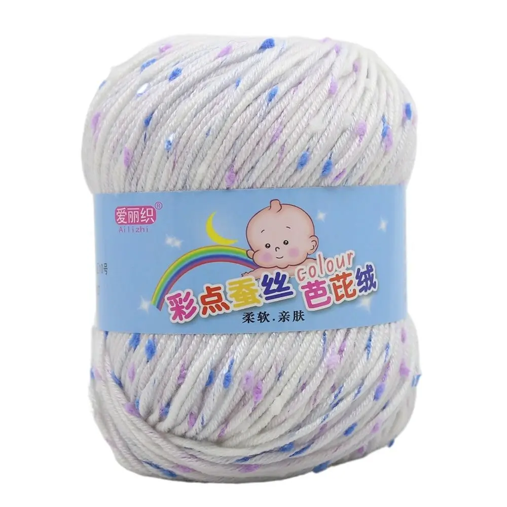 Praktische 50g/Rolle Wolle Garn Baby Baumwolle Weiche Schal Linie Warme Mehrfarbige DIY Hand Stricken Für Korb Teppiche