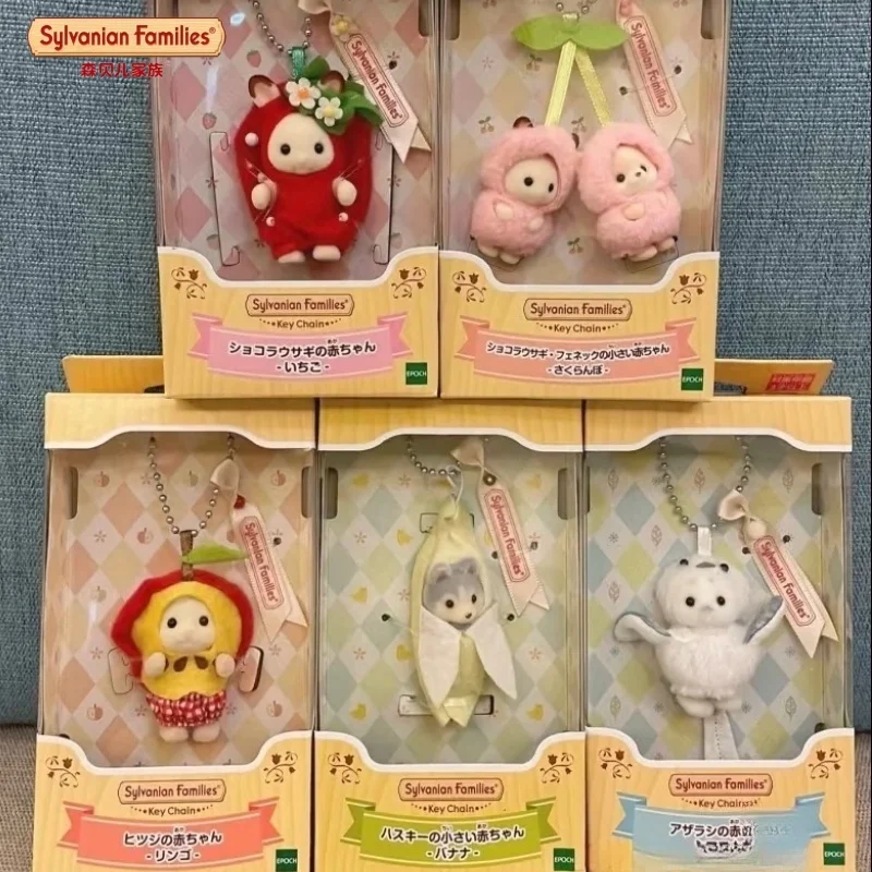 

Новая оригинальная кукла Sylvanian Families, клубника, кролик, снег, олень, яблоко, овца, кулон, банан, хаски, тюлень, аниме, куклы для девочек, игрушки