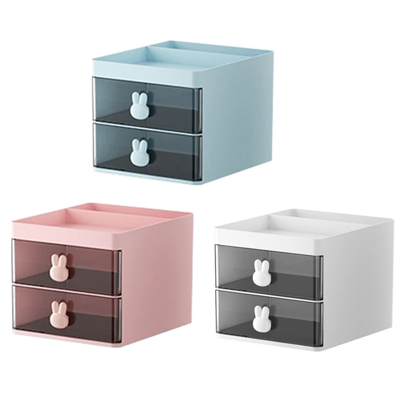 【CLEARANCE】Desktop Storage Box Tube Transparent Drawer  Storage Box Children's And Students' Office Desktop Ornaments