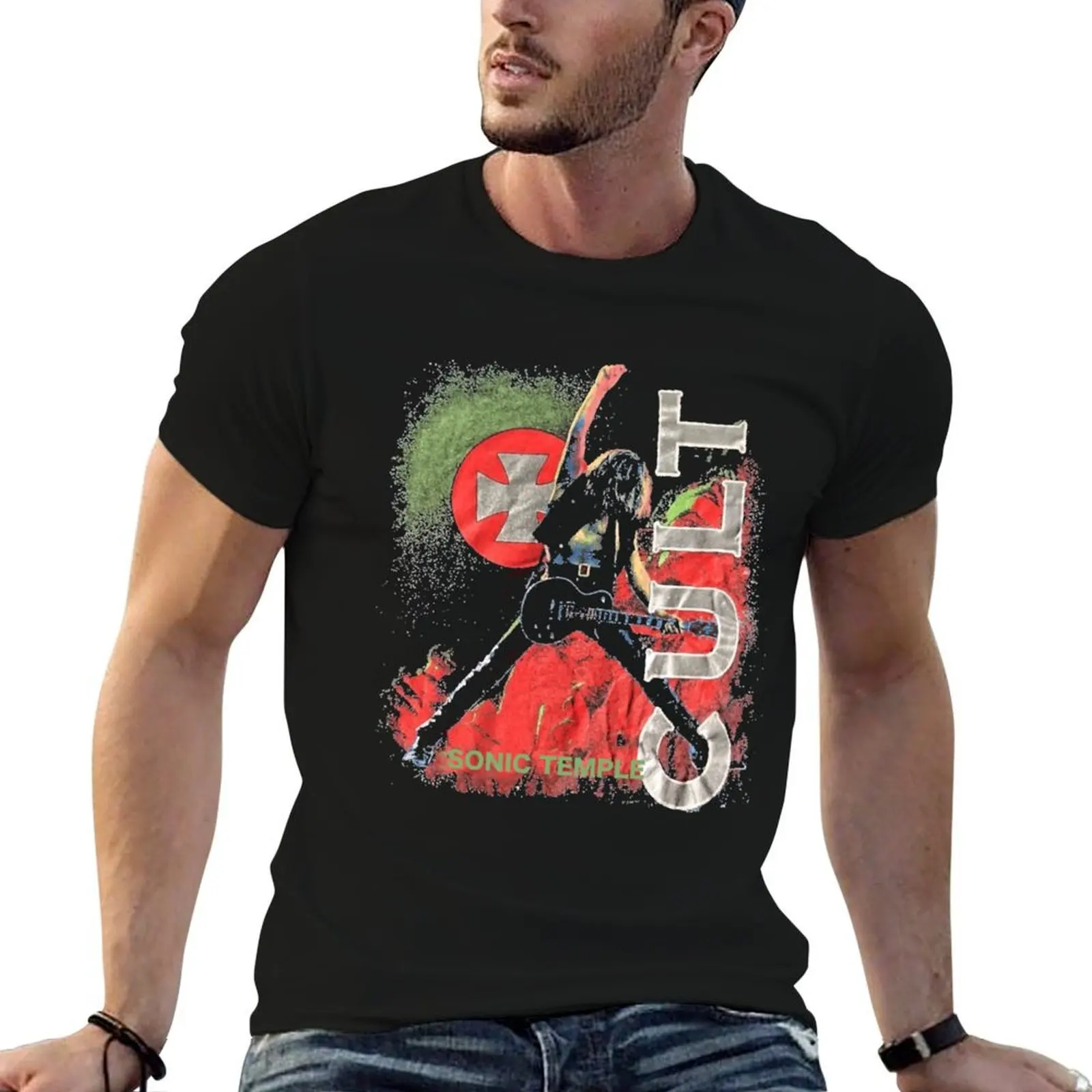 Camiseta Sonic Temple Cult, camiseta de algodón 100%, camisetas 100% de algodón para hombre, camiseta gráfica divertida