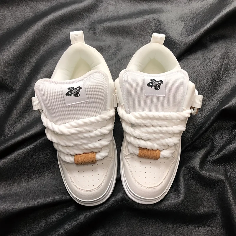 

Simple White Sneakers, Trendy White Loafers, Large Size Shoes for Men, Suitable for All Seasons, Breathable and Versatile Casual Sneakers