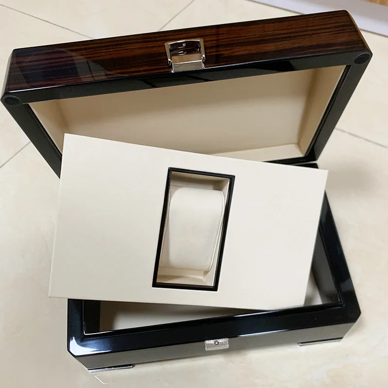 Wholesale watch packaging box Jewelry watch highlights piano paint paint box storage box Wooden high-end gift box