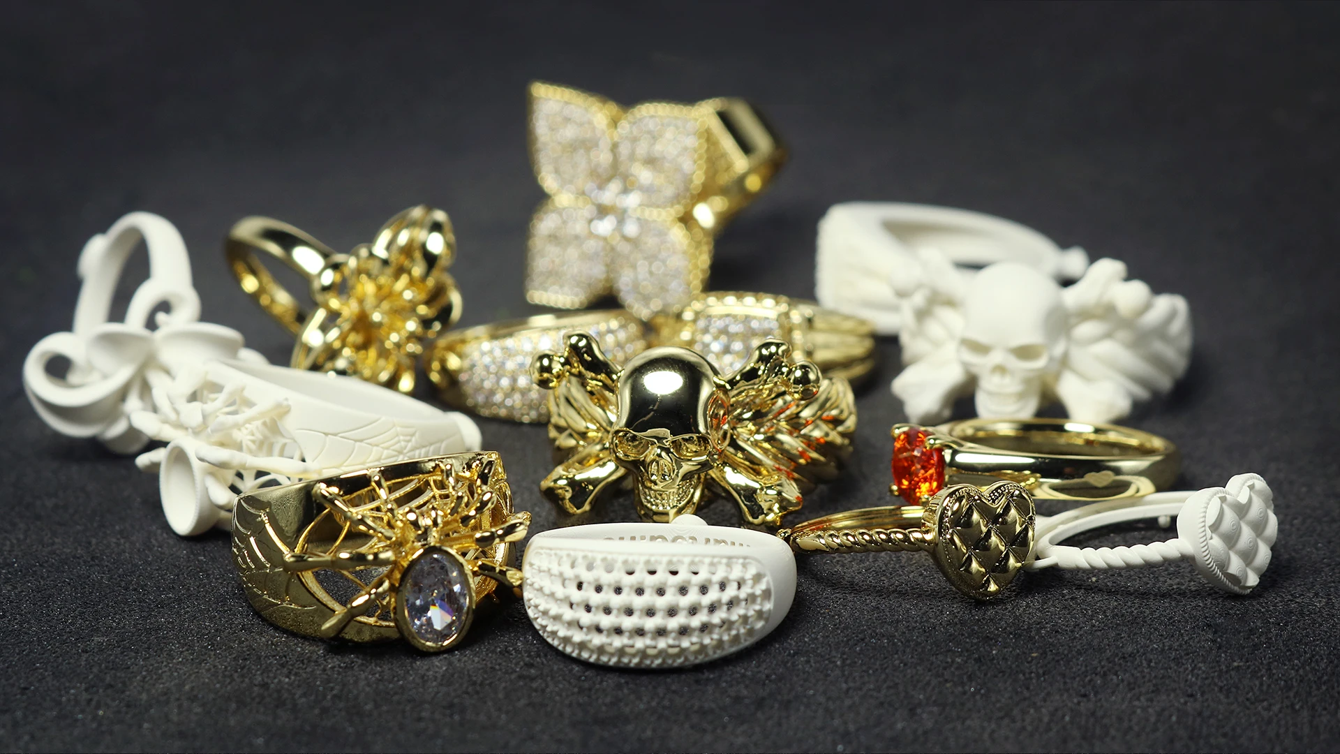 Aksesoris Printer 3D 900DS 14k Rose Gold dengan Resin Polimer Lilin Putih 405nm UV Direct Castable untuk Pengecoran Perhiasan