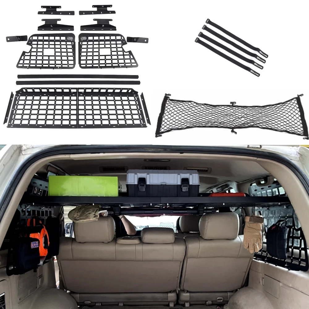 

CGZ Trunk Shelf Modular Storage Panel Organizers Racks For Toyota Land Cruiser J100 / Lexus LX470 1998-2007