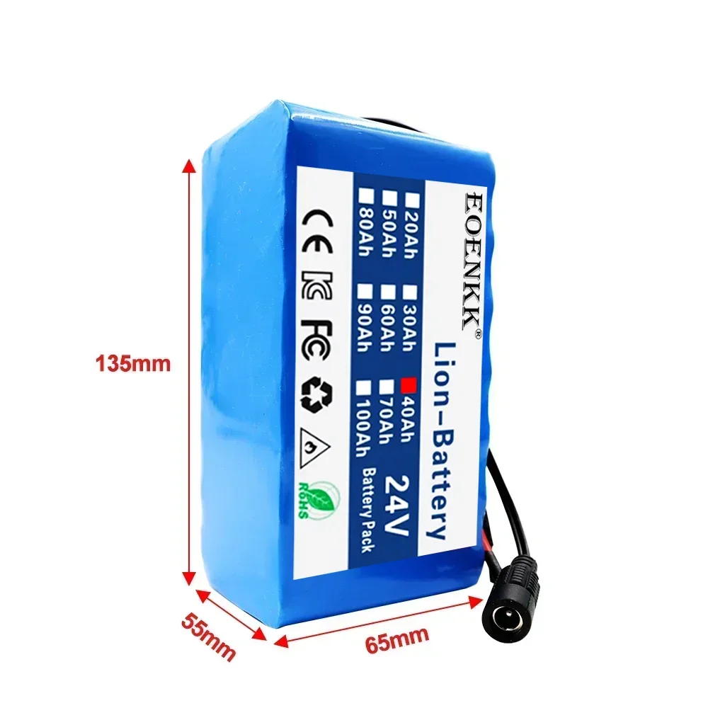 Nuovo modello 24V 40000mAh 7 s3p 18650 batterie ricaricabili 24V batteria al litio batteria per sedia a rotelle 7 s3p batteria per bicicletta