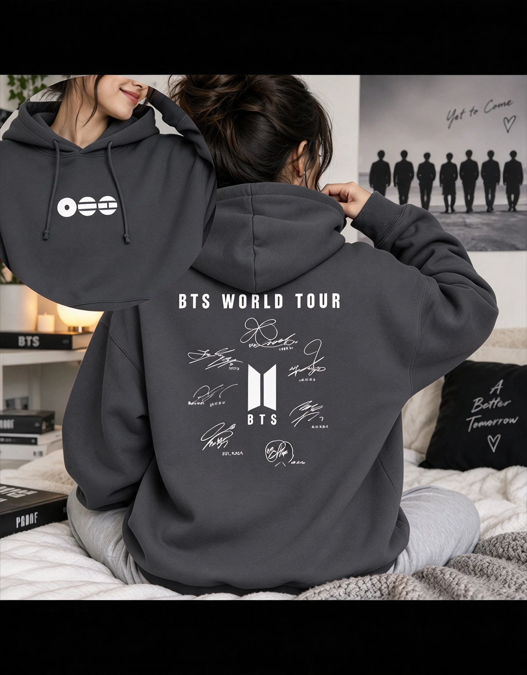 ARMY BTS Bangtan Boys Hoodie Unisex Long Sleeve 2026 Kpop Fan Trendy Y2k Streetwear Concert Must Have Fan Ins