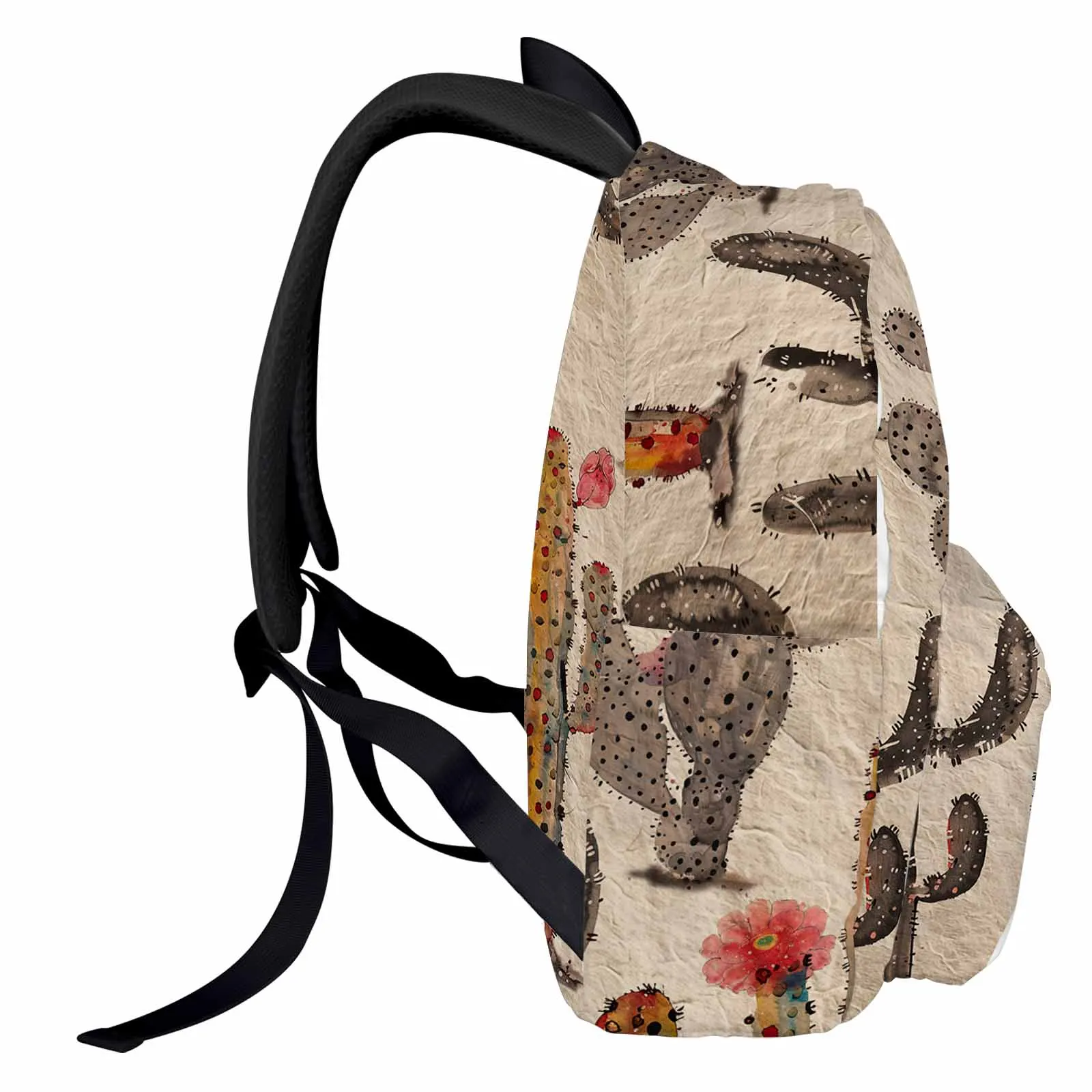 

Cactus Flower Aging Backpack Teenagers Student School Bags Laptop Custom Backpack for Men Women Travel Bag