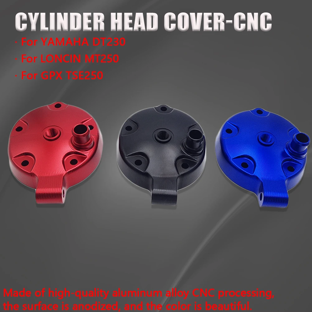 Motorcycle Accessories DT230 MT250 Engine Cylinder Head Cover CNC Machining Guard Protector For YAMAHA LONCIN GPX TSE250 HJ250H