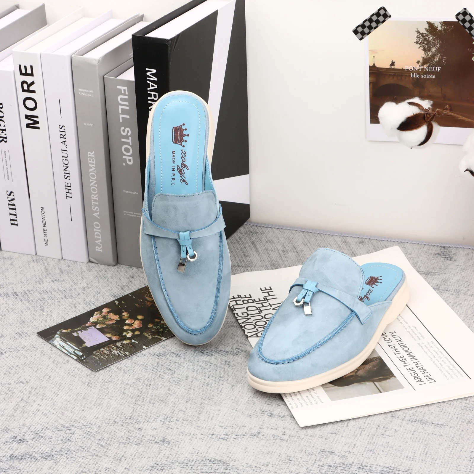 LEOSOXS Sandali Infradito Kid Pelle scamosciata De Origin Piatto con esterno Nessuno Pantofole da donna Scarpe Donna Prezzo a sorpresa Designer